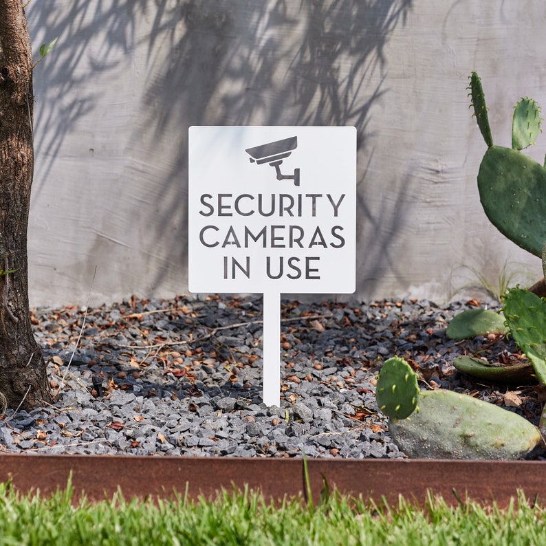 Home Security Number - Placa de Aviso para Câmera de