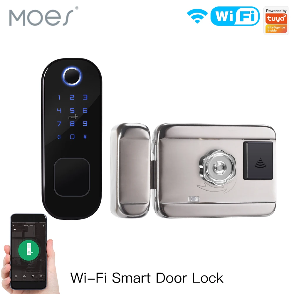 Home Security Group - MOES-Smart Digital Door Lock com senha,
