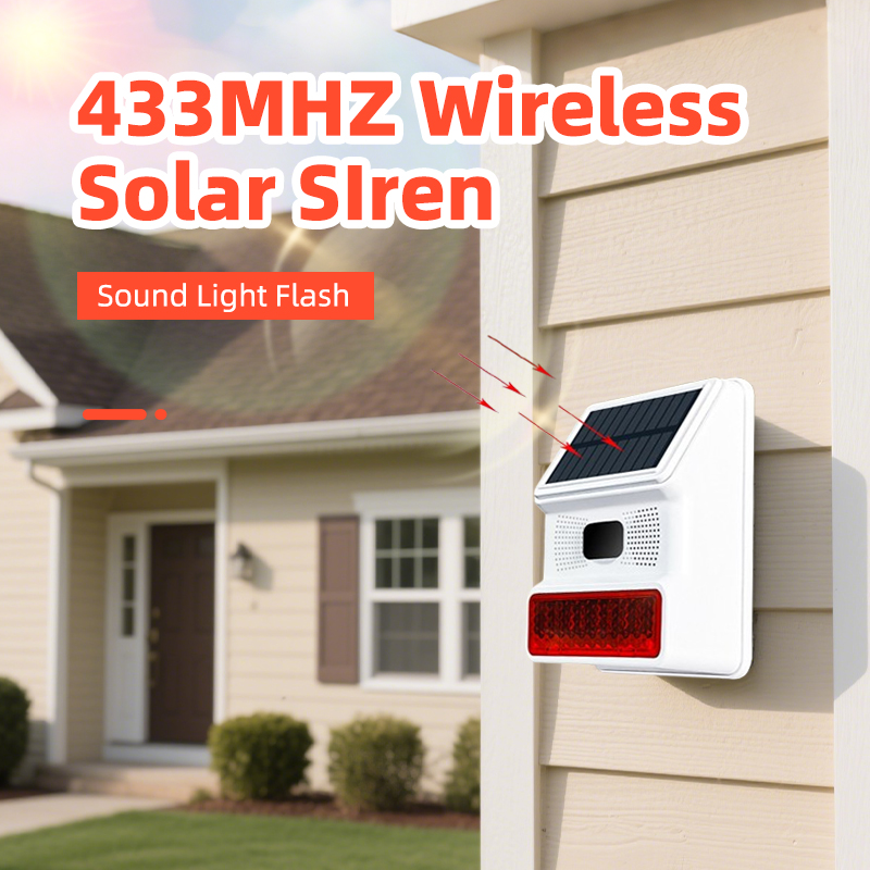 Home Security Lights - Sirene de Alarme Externa 433MHZ Sem