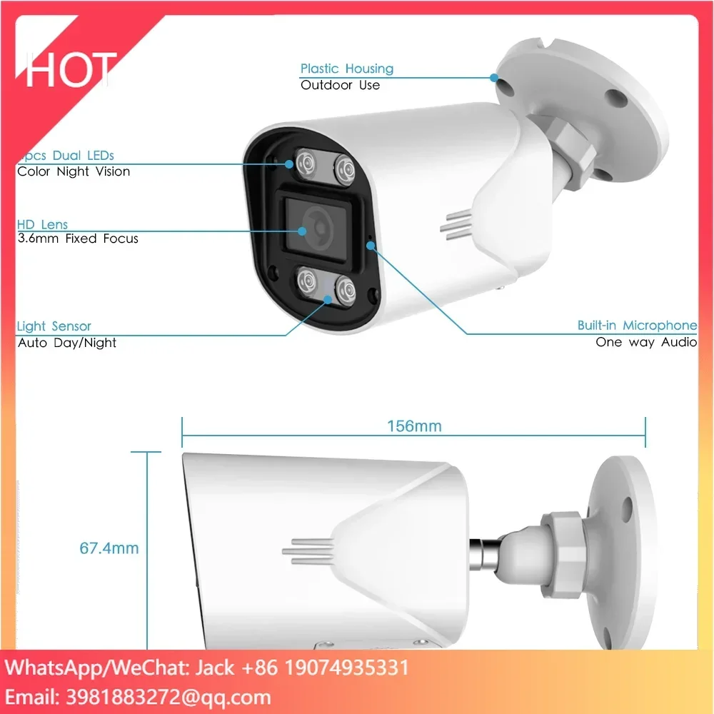 Ip Camera Outdoor 4K - Câmera de Segurança CCTV 4CH NVR