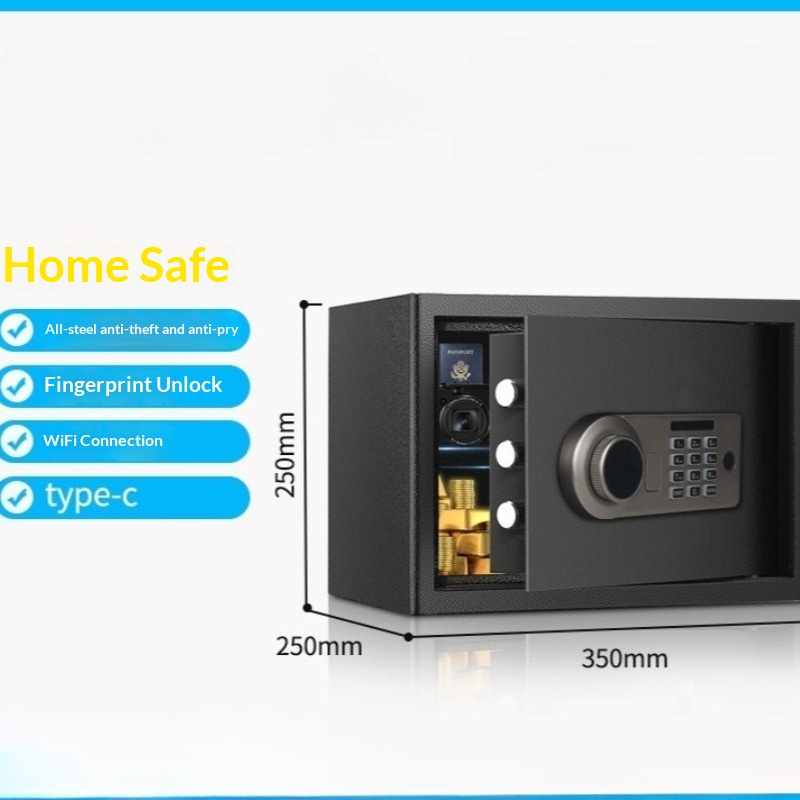 Home Security Safe - Senha eletrônica segura 25cm mini casa