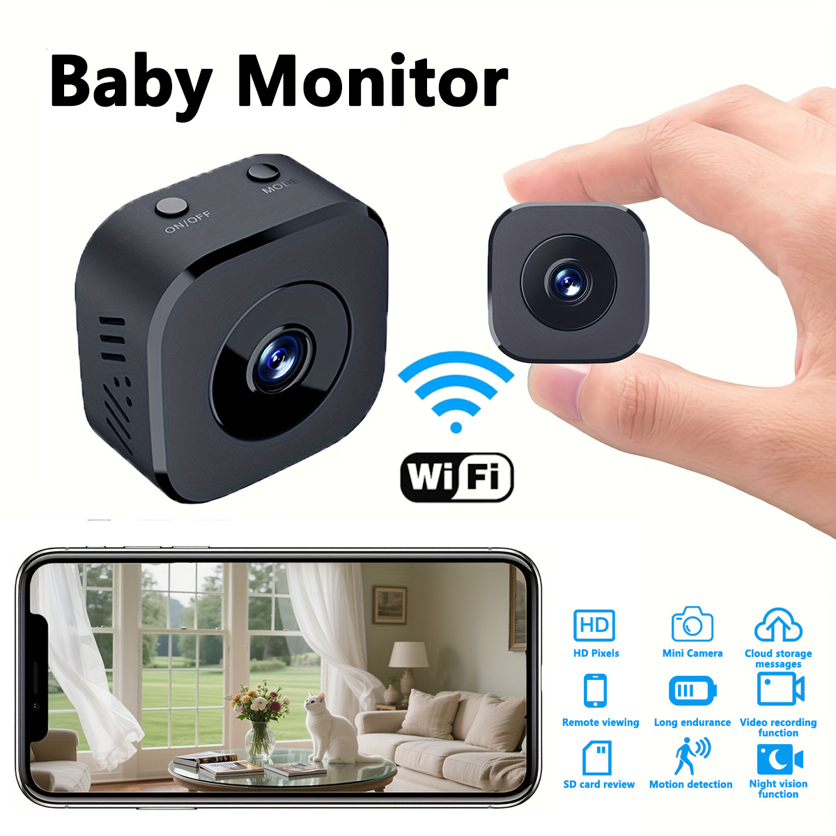 Home Security Wireless - 1080p hd mini câmera wi-fi segurança