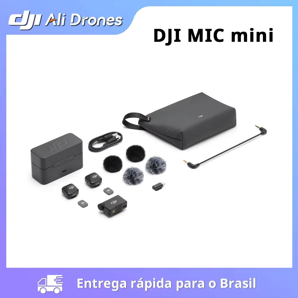 Home Security Wireless - DJI MIC mini Pequeno Ultraleve Discreto