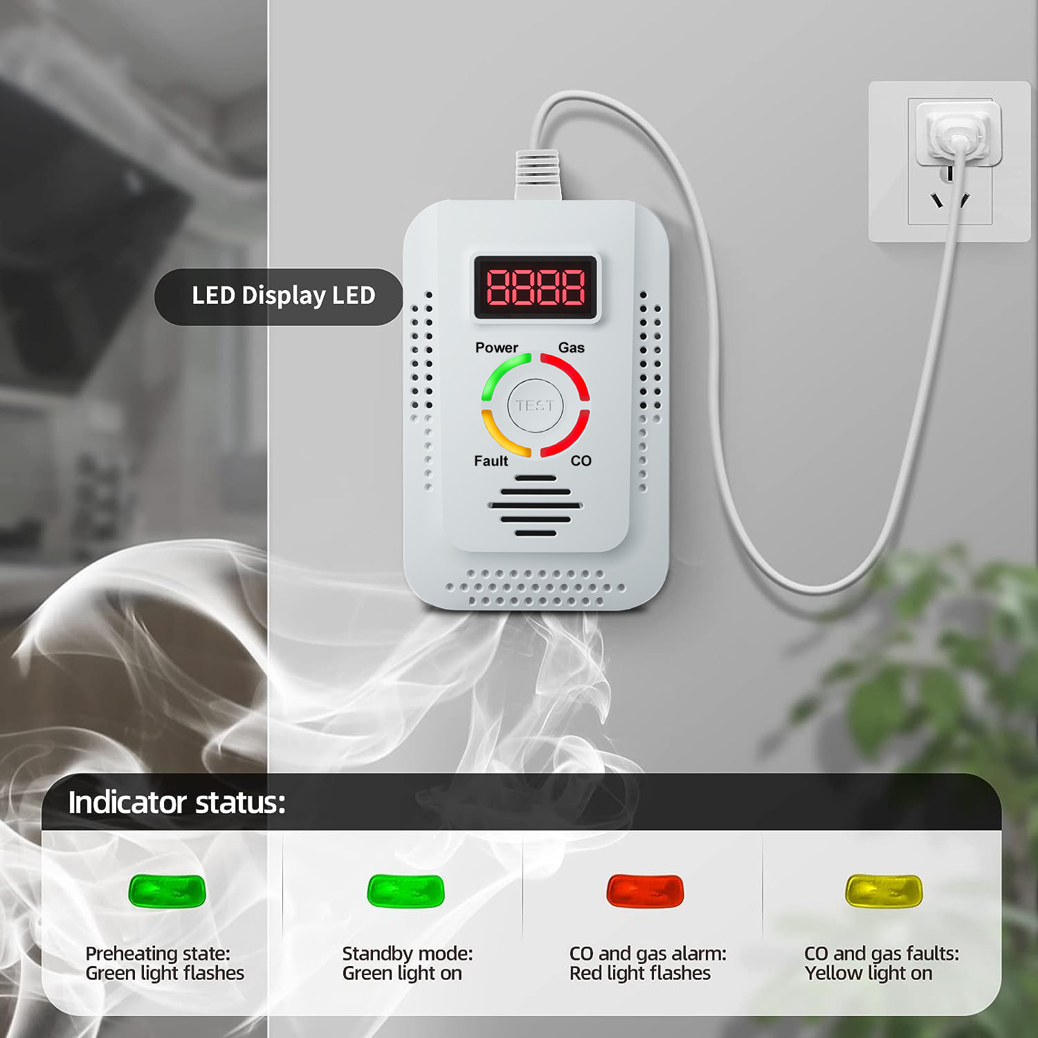Home Security Tools - Detector de Gás Natural 2 em