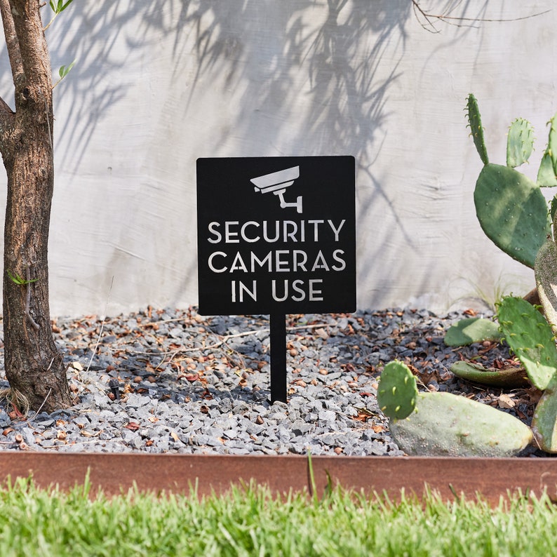 Placa de Aviso para Câmera de  - Home Security Number avaliação e preço