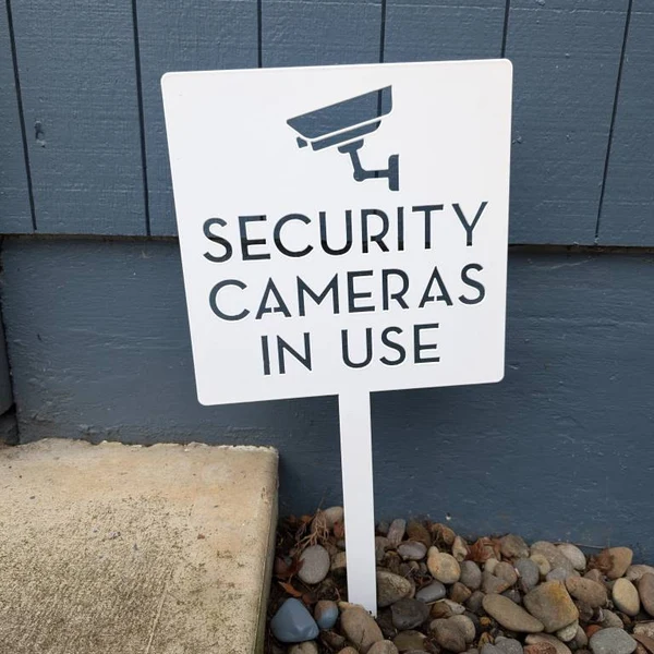 Placa de Aviso para Câmera de  - Home Security Number avaliação e preço