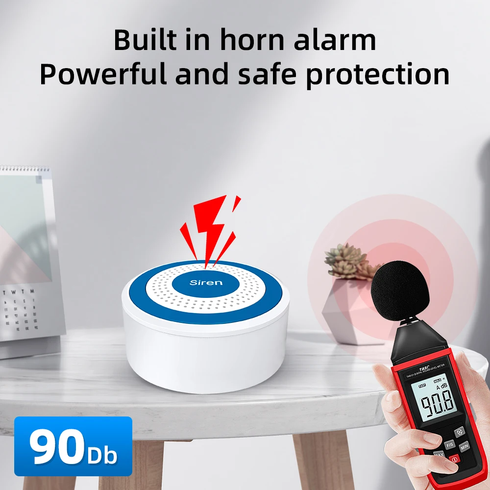 Mulo mini sirene de alarme sem - Home Security Lights avaliação e preço