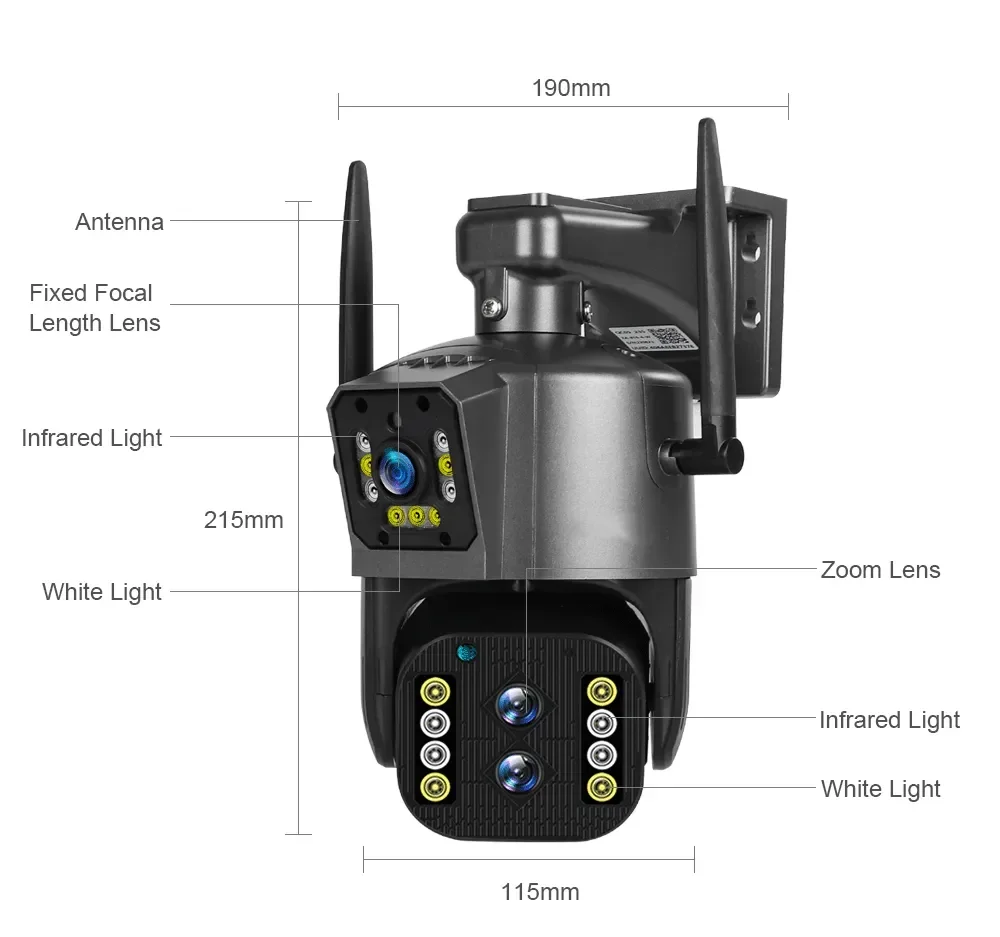 Câmera de Segurança IP 4K 4MP  - Ip Camera Outdoor 4K avaliação e preço