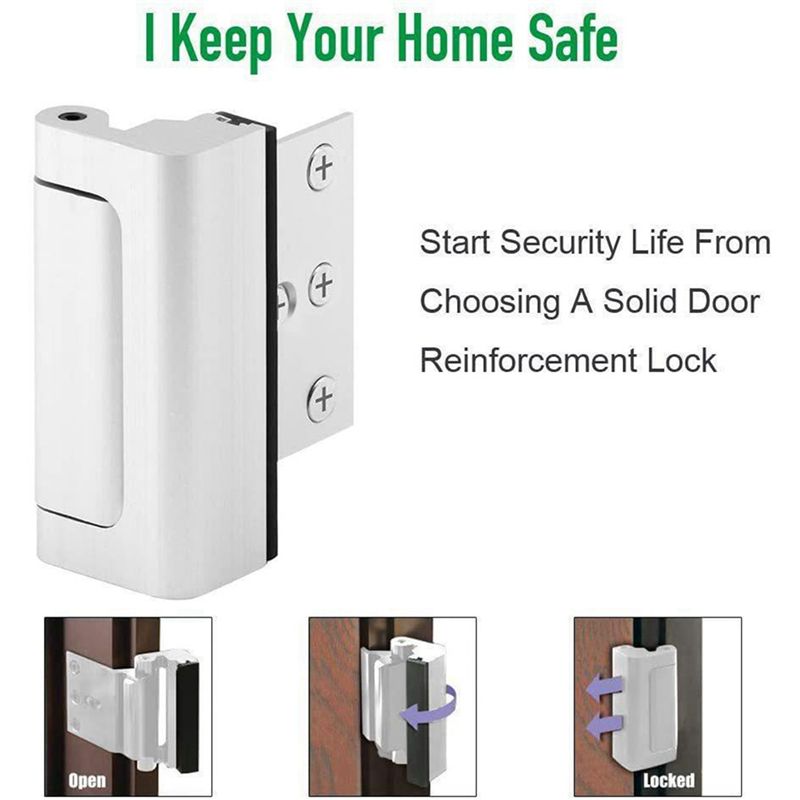 2x Fechadura de Segurança para - Home Security Door Reinforcement Lock avaliação e preço