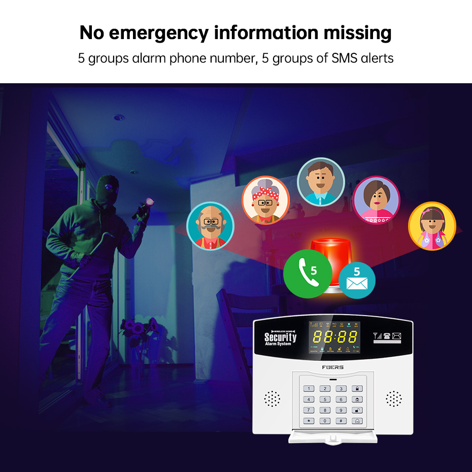 Fuers tuya kit sistema de alar - Home Security Number avaliação e preço