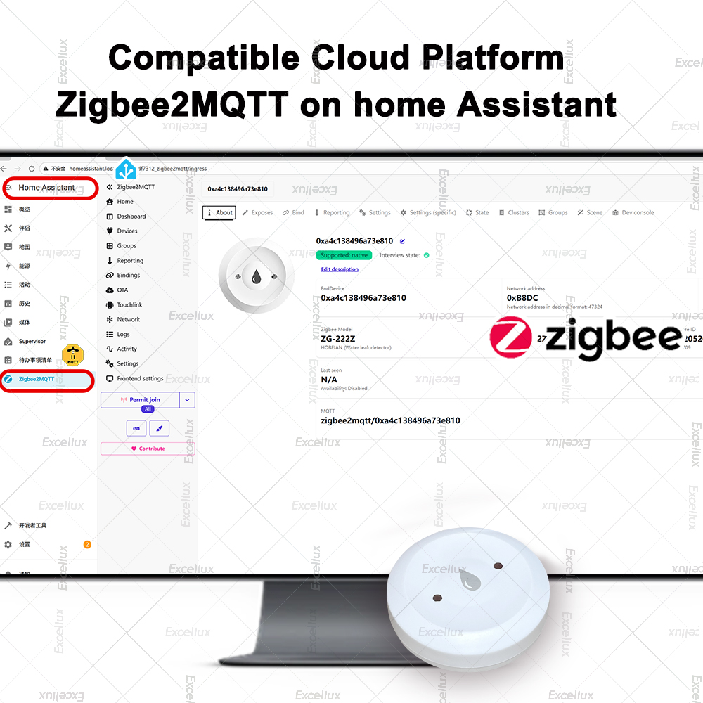 Zigbee detector de água sensor - Home Security Tools avaliação e preço