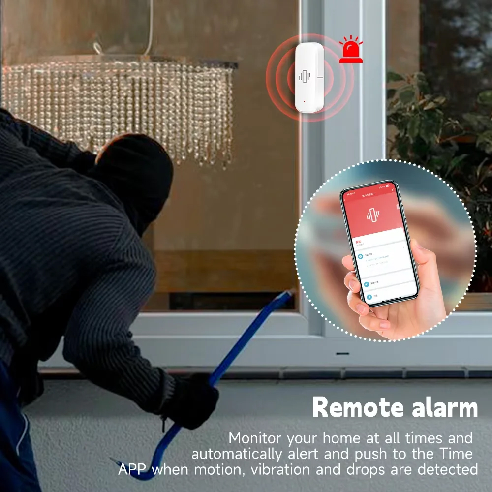 Inteligente zigbee sensor de v - Home Security Tools avaliação e preço
