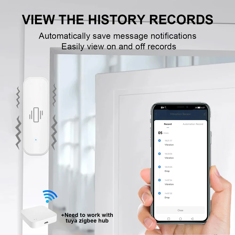 Inteligente zigbee sensor de v - Home Security Tools avaliação e preço