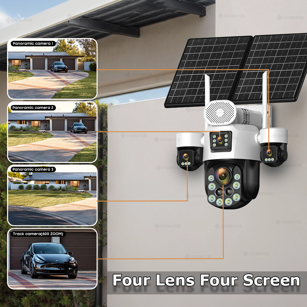 Câmera Externa 360 com 4 Lente - Home Security Tech avaliação e preço