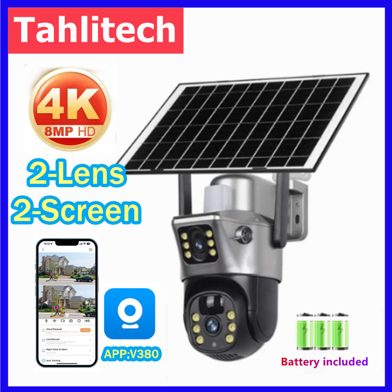 Tahlitech câmera solar 4g sim  - Ip Camera Outdoor 4K avaliação e preço