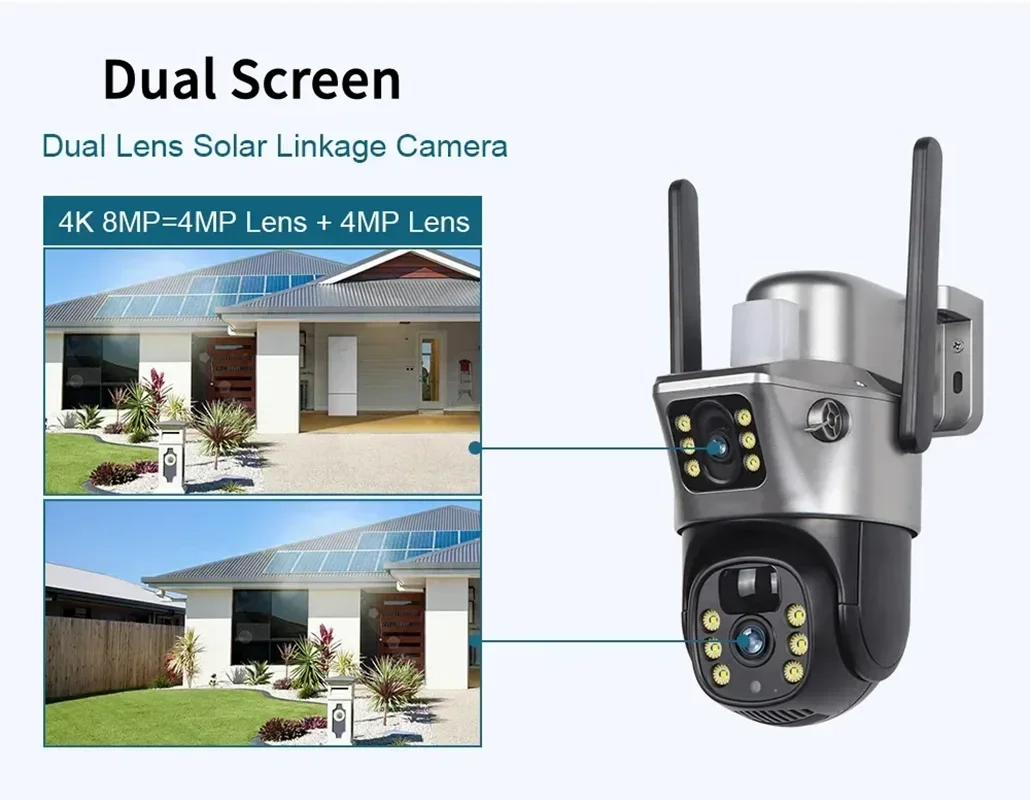 Tahlitech câmera solar 4g sim  - Ip Camera Outdoor 4K avaliação e preço