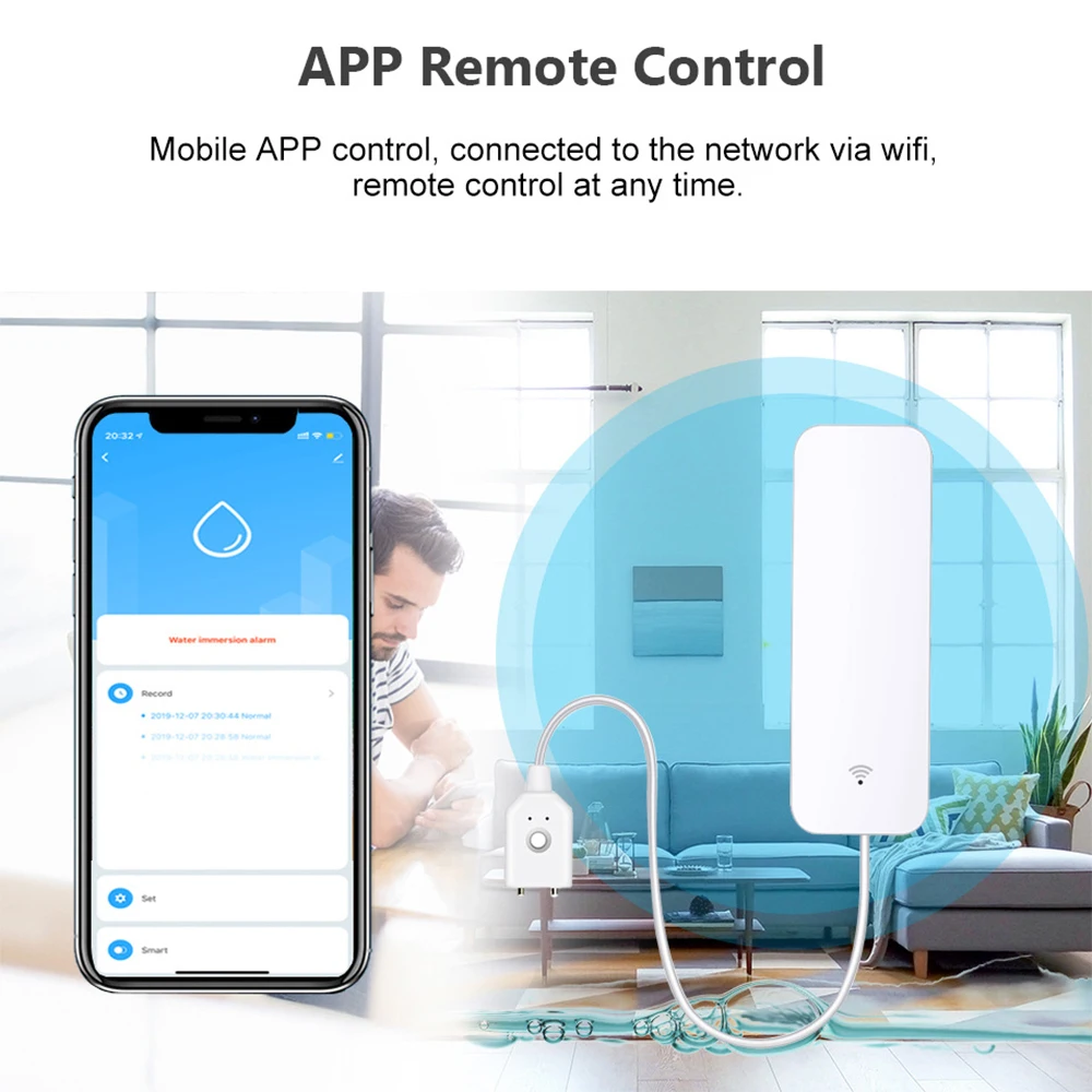Tuya wifi zigbee sensor de águ - Home Security Tools avaliação e preço