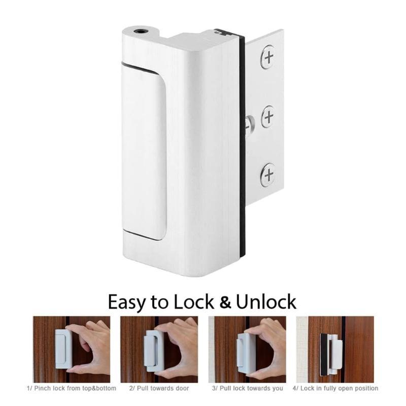 652f fechadura reforço porta s - Home Security Door Reinforcement Lock avaliação e preço