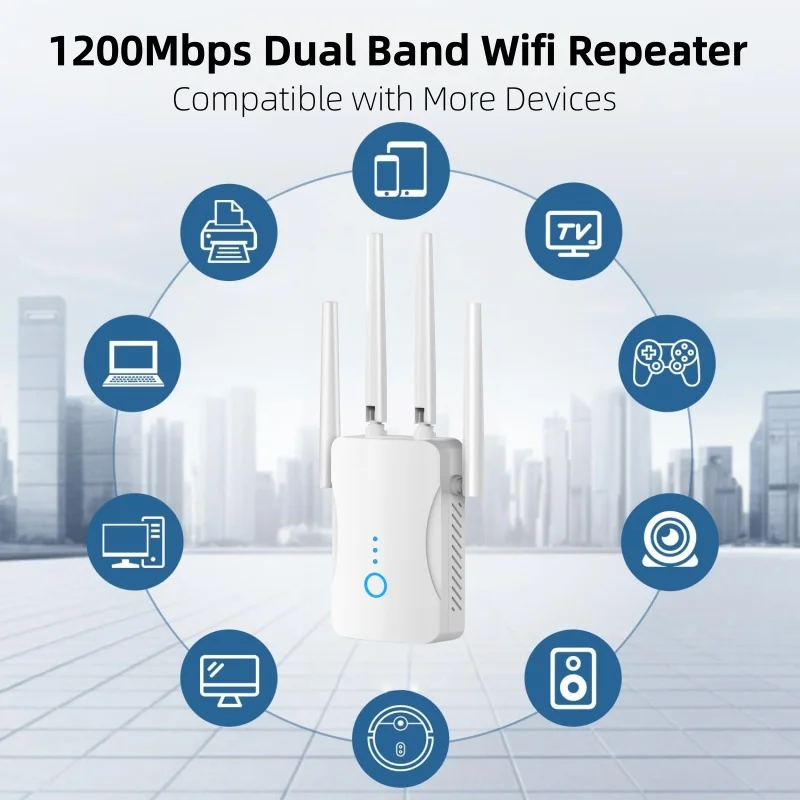 Repetidor WiFi Dual Band 1200M - Home Security Wireless avaliação e preço