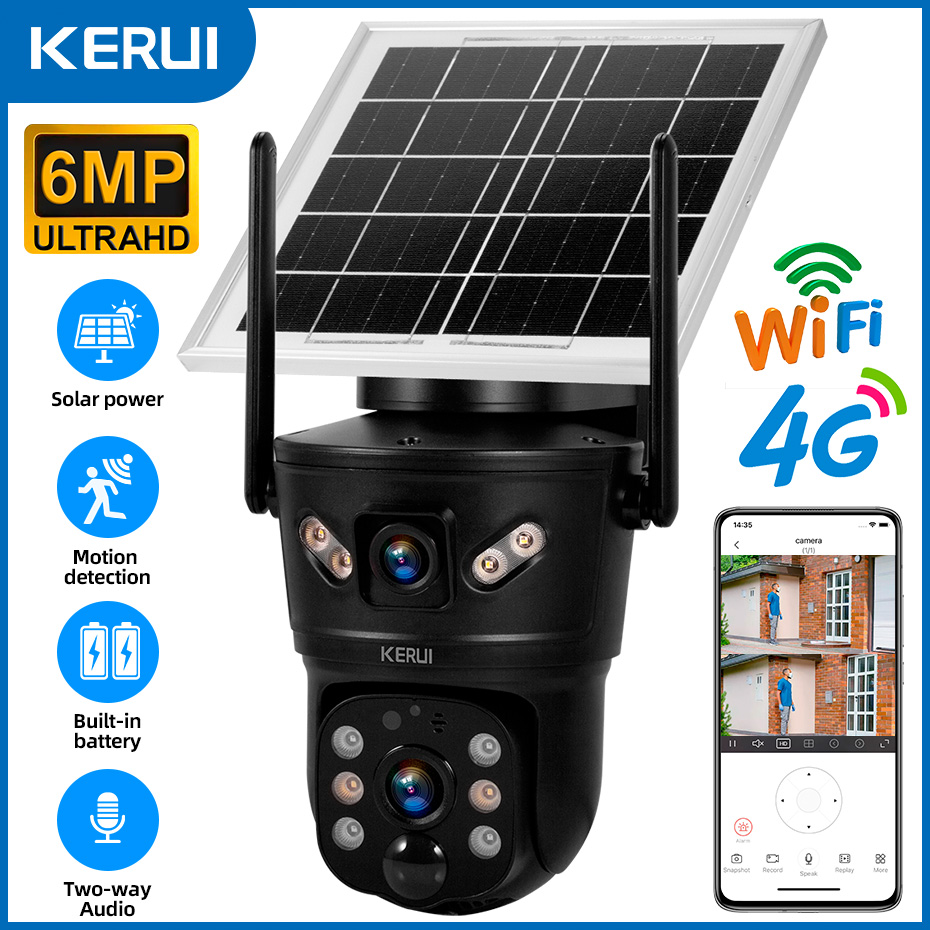 Kerui ao ar livre 6mp câmera s - Home Security Video avaliação e preço