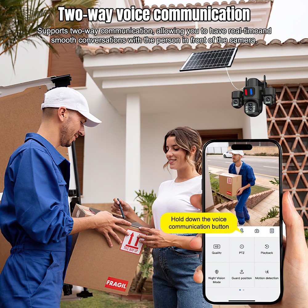 Câmera PTZ Solar WiFi Externa  - Home Security Tech avaliação e preço