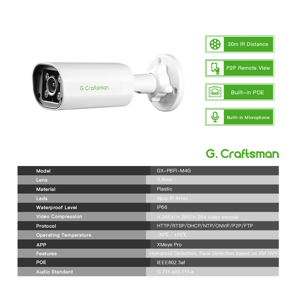 Câmera IP POE C GC PB 4MP, Mic - Home Security Tech avaliação e preço