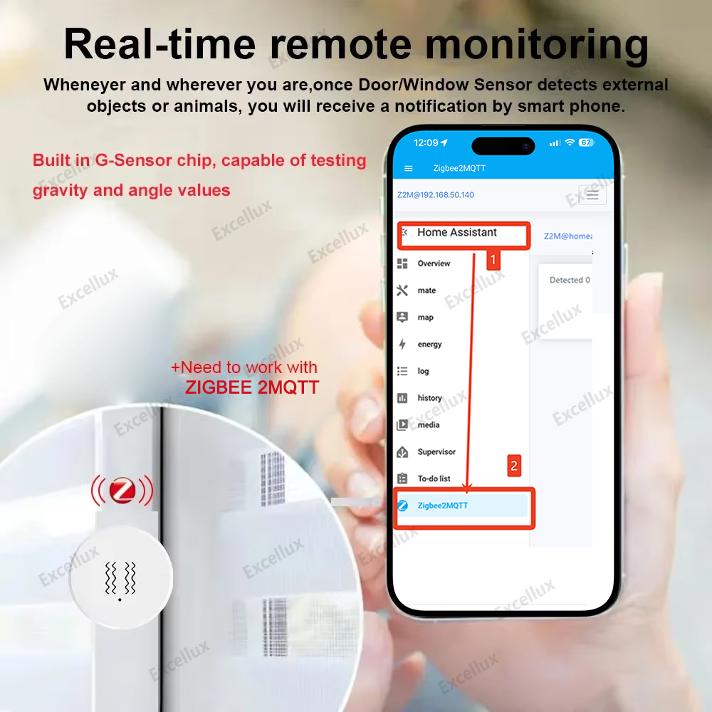 Zigbee 3.0 sensor de vibração  - Home Security Gadgets avaliação e preço
