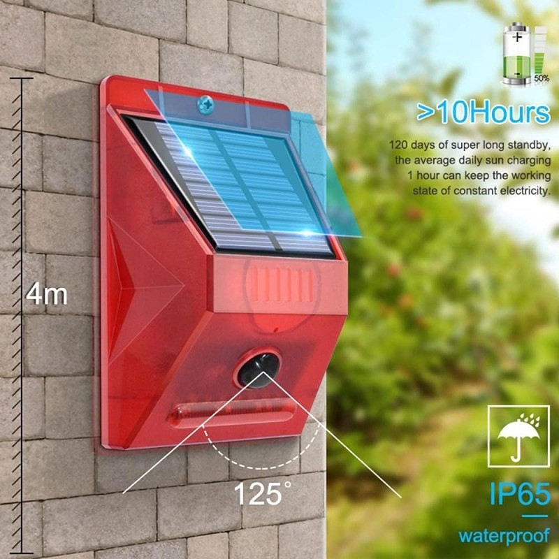 Luz de alarme solar com sensor - Home Security Lights avaliação e preço