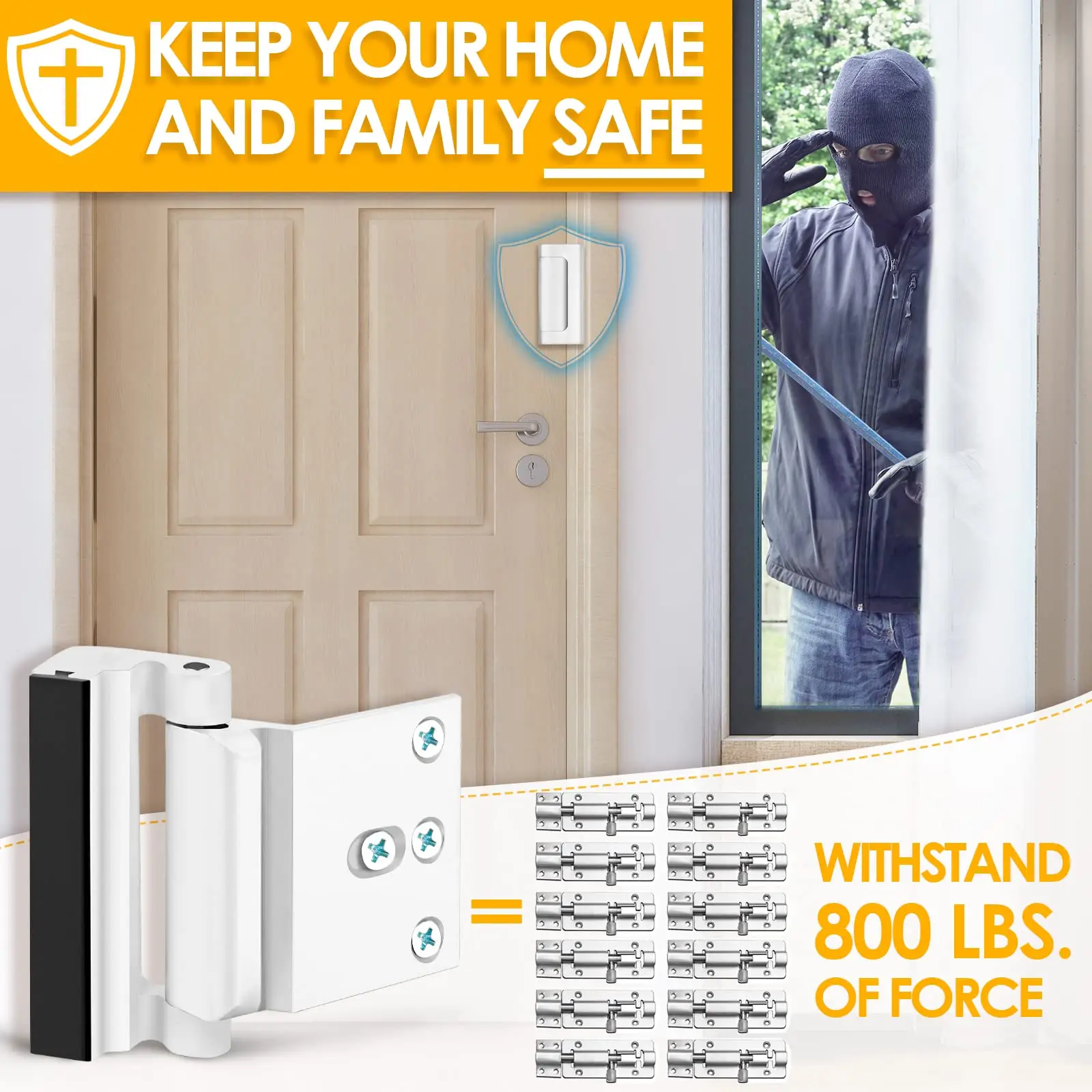 Nova fechadura de porta de seg - Home Security Door Reinforcement Lock avaliação e preço
