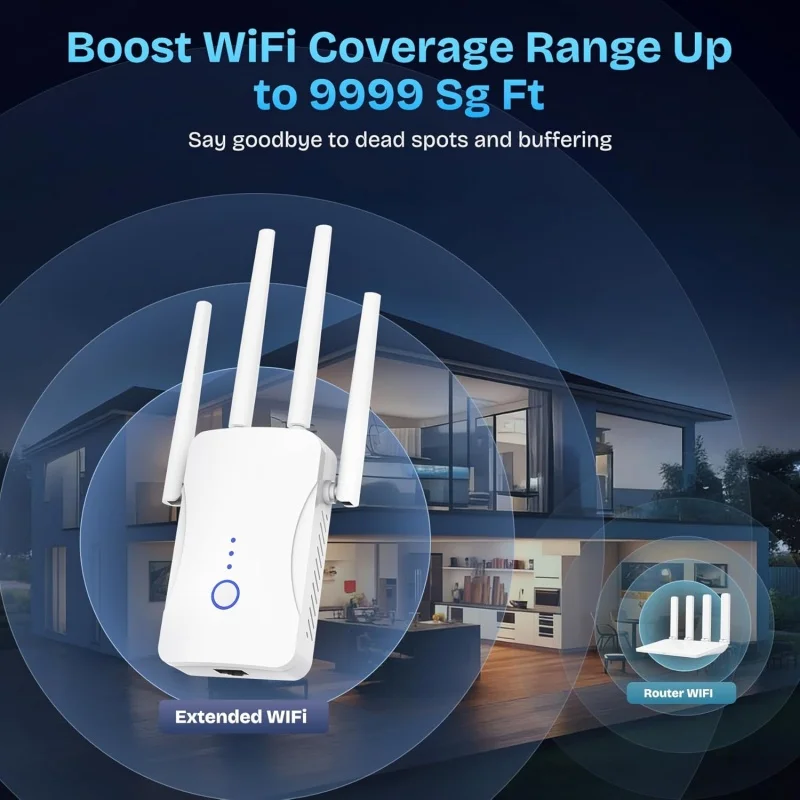 Repetidor WiFi Dual Band 2.4G/ - Home Security Wireless avaliação e preço
