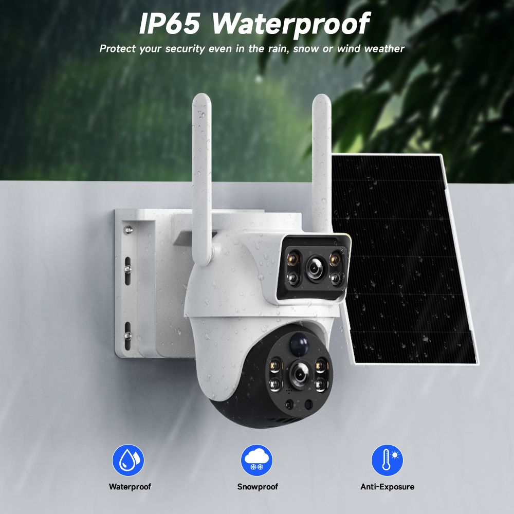 Câmera solar wi-fi lentes dupl - Ip Camera Outdoor 4K avaliação e preço