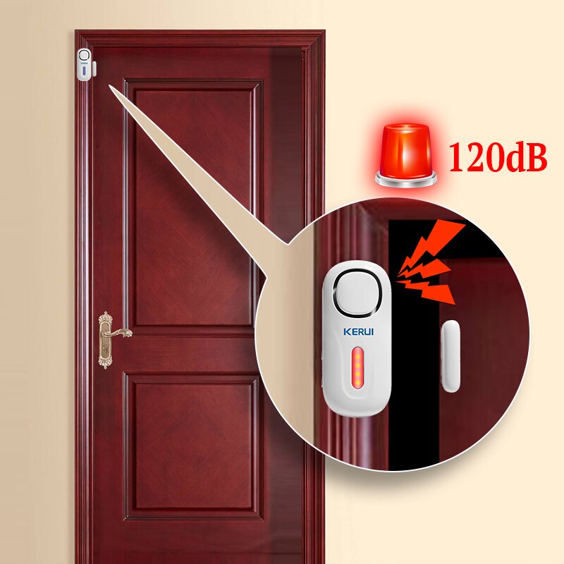 Kerui 120db sem fio porta/jane - Home Security Lights avaliação e preço
