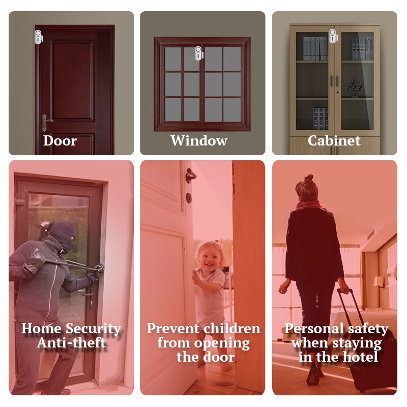 Kerui 120db sem fio porta/jane - Home Security Lights avaliação e preço