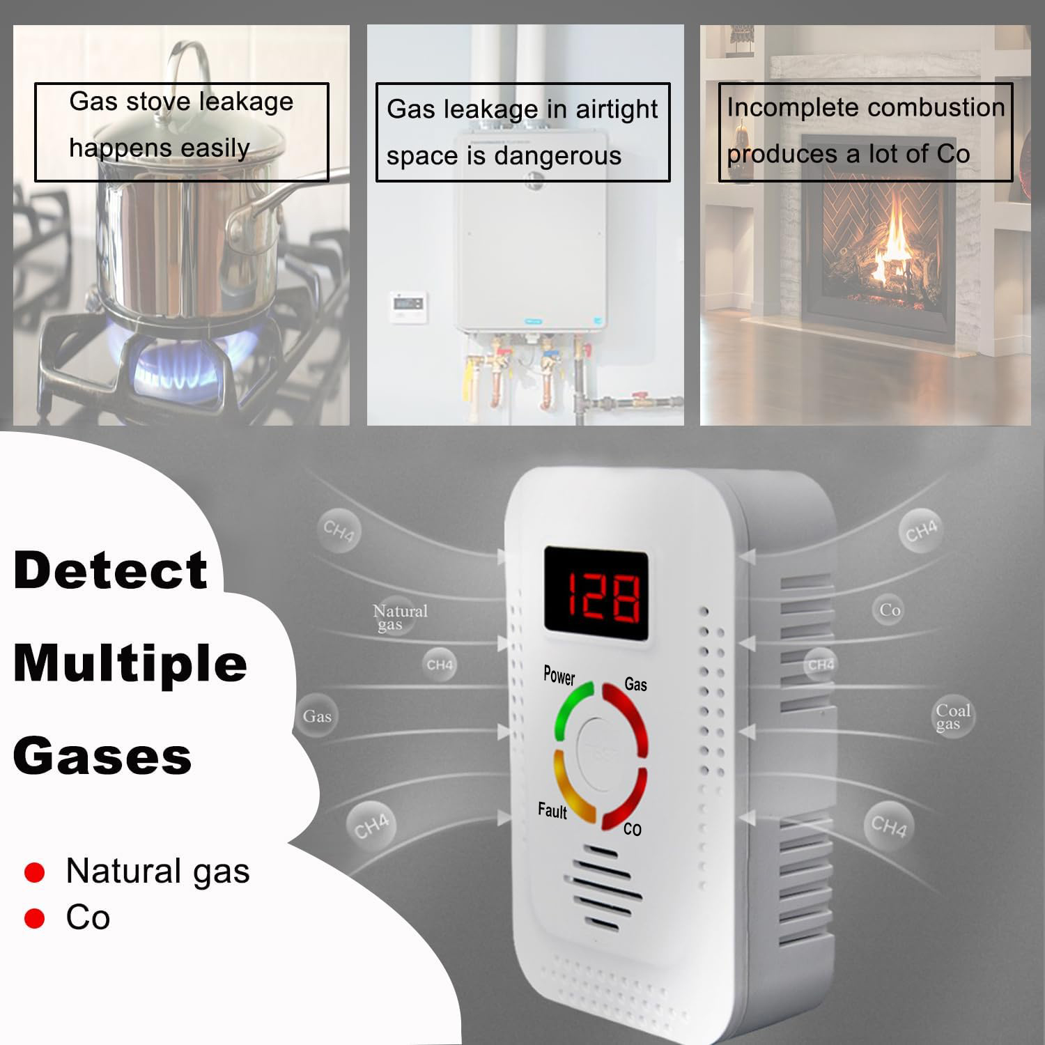 Detector de Gás Natural 2 em 1 - Home Security Tools avaliação e preço